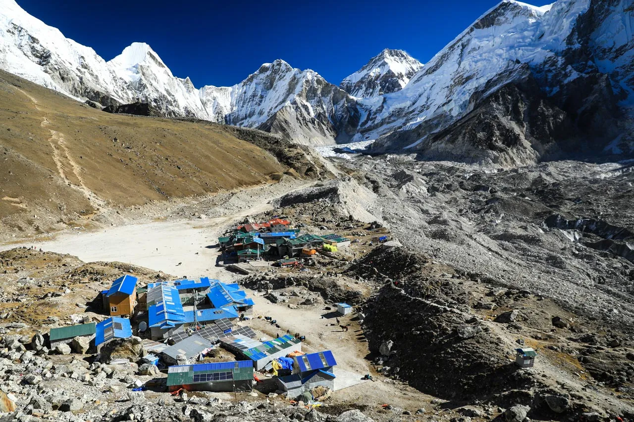 Gorak Shep the final pit stop before making the trip up the valley towards Everest Base Camp.