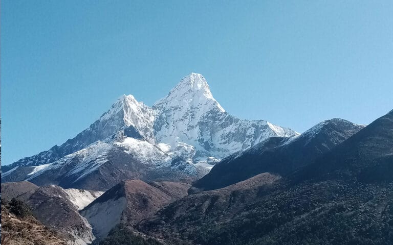 ama dablam mountain view from namche bazzar