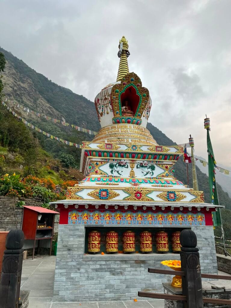 Chhomrong Stupa in Annapurna Route