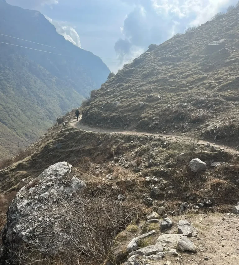Route Image Captured during the Trekking of Langtang Valley