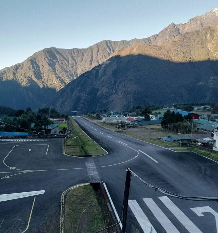Amazing View of Lukla Airport from back