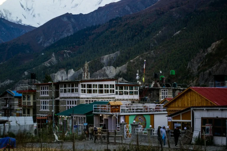 Manang bazaar street on the Annapurna Circuit