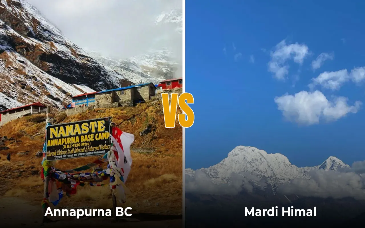 mardi himal vs annapurna base camp comparison
