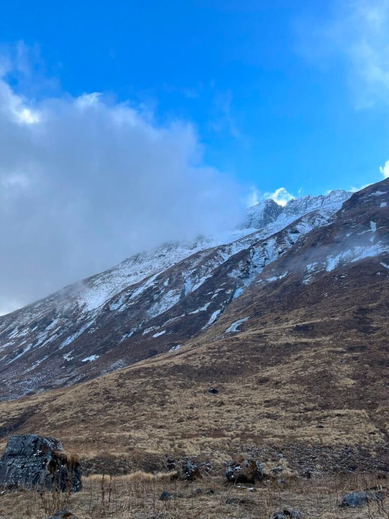 Mountain landscape in the Annapurna Conservation Area