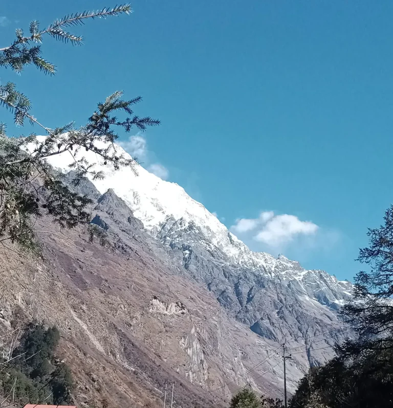 Mountain view from Syabrubesi in the Langtang region