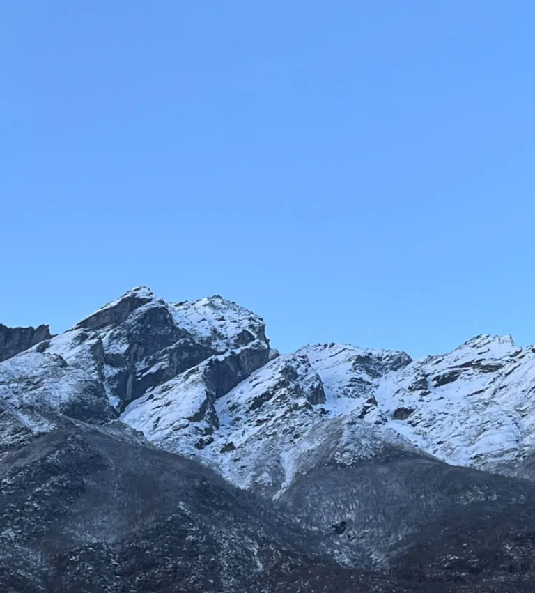 Snowy Range Seen from langtang Valley During Winter
