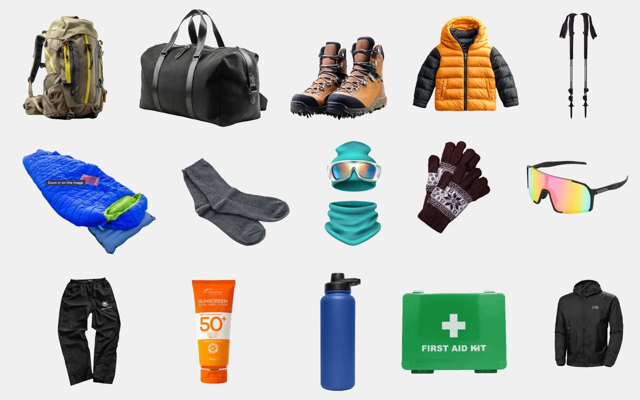 Trekking gears Packing List for neapal trekking