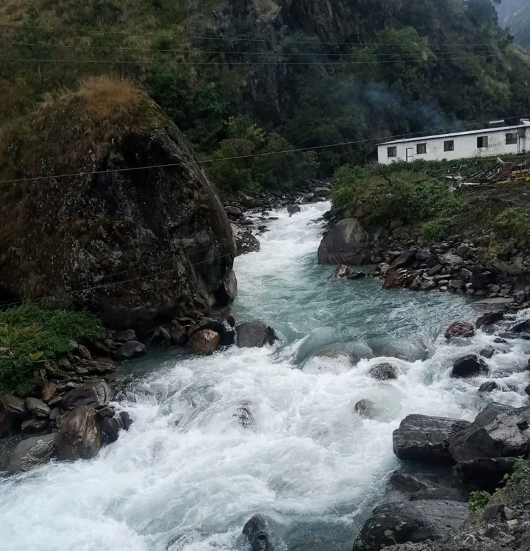 Trishuli river gorge in the Langtang region