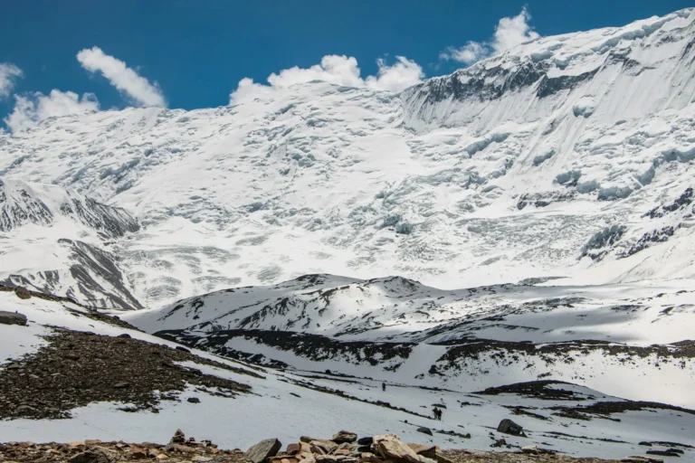 Ice covered in Tilicho Lake in winter
